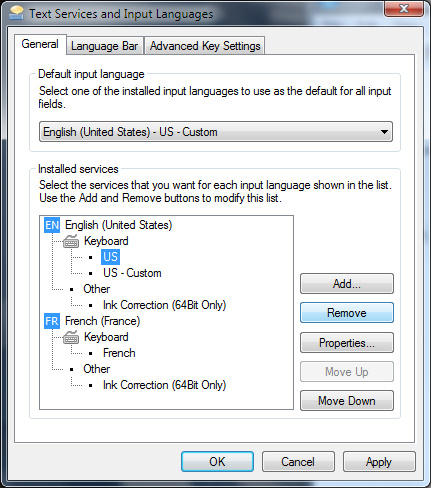 keyboard settings delete keyboard